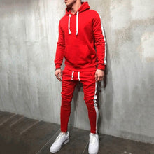 Load image into Gallery viewer, 2 Pieces Sets Men  Hooded Sweatshirt +Drawstring Pants
