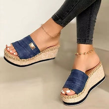 Load image into Gallery viewer, New Female Shoes Fashion Heeled Casual Summer Slides Slippers - nevaehshalo
