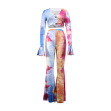 Load image into Gallery viewer, Winter Women&#39;s Fashion Tie Dye Casual Short Long Sleeved Trousers
