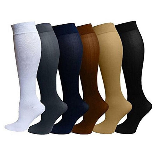 Women Men Pressure Varicose Veins Leg Relief Pain Knee High Stockings 1Pair, - nevaehshalo