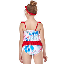 Load image into Gallery viewer, New Children&#39;s Ruffle High Waist Bikini European and American Style Split Girls Swimsuit - nevaehshalo
