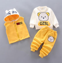 Load image into Gallery viewer, Boys and  Girls Autumn  Warm Hoody  Pants 3Pcs Suit - nevaehshalo
