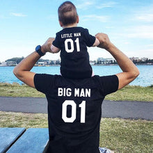 Load image into Gallery viewer, Family Look matching outfits father and son big litter man Dad baby summer fathers day clothing T-shirt for daddy and me clothes - nevaehshalo
