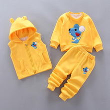 Load image into Gallery viewer, Boys and  Girls Autumn  Warm Hoody  Pants 3Pcs Suit - nevaehshalo
