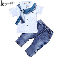 Load image into Gallery viewer, Boy Clothing Sets T-shirt+Jeans - nevaehshalo
