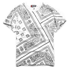 Load image into Gallery viewer, Bandana Shirt Cotton West Cashew T Shirt Bandana  Men Fashion Camisa Hip Hop Bandana T Shirt - nevaehshalo
