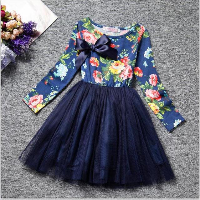 3 4 5 6 7 8 Years Flower Girl Birthday Dress Wedding Kid's Children Girls Clothes Princess Baby Colorful Clothing - nevaehshalo