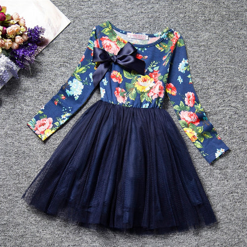 3 4 5 6 7 8 Years Flower Girl Birthday Dress Wedding Kid's Children Girls Clothes Princess Baby Colorful Clothing - nevaehshalo