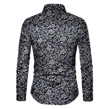 Load image into Gallery viewer, Men  Long Sleeve Top  Floral Male Casual Shirts - nevaehshalo
