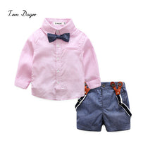 Load image into Gallery viewer, Boy Clothes Bow Tie Shirt +Pants - nevaehshalo
