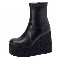 Load image into Gallery viewer, Newest Women Ankle Boots  Fashion Punk Style High Platforms Wedges Heels
