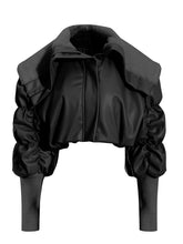 Load image into Gallery viewer, Women&#39;s Winter New Style Casual Lapel Pleated Sleeve Cotton Jacket
