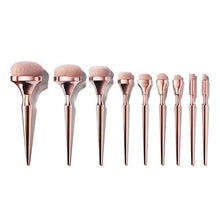 Load image into Gallery viewer, 9 PCS Makeup Brushes Set Rose Golden Beauty Cosmetic Tool - nevaehshalo
