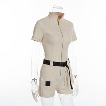 Load image into Gallery viewer, Women&#39;s Rompers  Jumpsuits Khaki Mini Pants Trousers.
