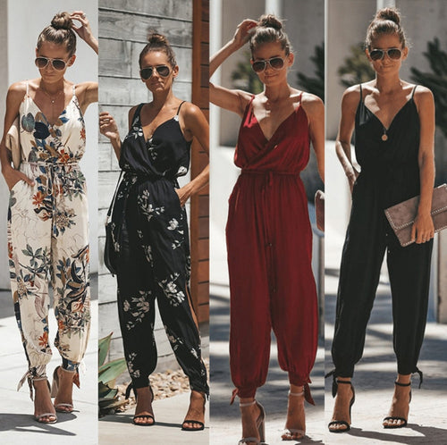 V Neck Sexy Women Body  Jumpsuit - nevaehshalo
