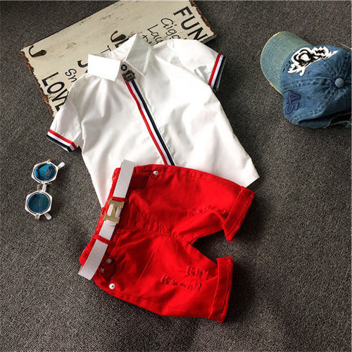 Boys  T Shirts+Shorts  Sports Suit - nevaehshalo