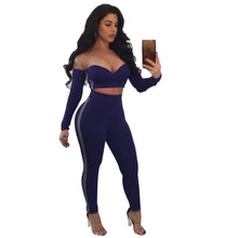 Load image into Gallery viewer, Sexy two piece set Short tube tops Pencil Pants Plus size women tracksuit womens two piece sets Fashion outfits - nevaehshalo
