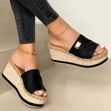 Load image into Gallery viewer, New Female Shoes Fashion Heeled Casual Summer Slides Slippers - nevaehshalo
