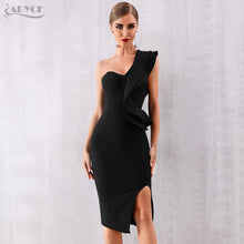 Load image into Gallery viewer, Summer Women Bandage Dress Sexy One Shoulder Ruffles - nevaehshalo
