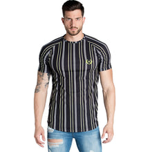 Load image into Gallery viewer, Casual Men T-shirt Stripe Summer Man Tshirt Fashion Tops Streetwear Male T-shirts Hip Hop - nevaehshalo
