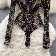 Load image into Gallery viewer, All-In-One Sexy See-Through Long-Sleeved Leopard-Print
