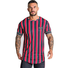 Load image into Gallery viewer, Casual Men T-shirt Stripe Summer Man Tshirt Fashion Tops Streetwear Male T-shirts Hip Hop - nevaehshalo
