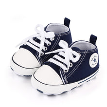 Load image into Gallery viewer, Baby Shoes Boy Girl Star Solid Sneaker Cotton Soft Anti-Slip Sole Newborn Infant First Walkers Toddler Casual Canvas Crib Shoes - nevaehshalo
