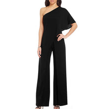 Load image into Gallery viewer, One Shoulder Jumpsuit Casual Solid Off Shoulder Ruffles High Waist Wide Leg Pants Jumpsuit - nevaehshalo
