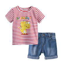 Load image into Gallery viewer, Boys Sport Suits T-shirt Suspender Trousers 2pcs Sets - nevaehshalo
