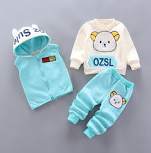 Load image into Gallery viewer, Boys and  Girls Autumn  Warm Hoody  Pants 3Pcs Suit - nevaehshalo
