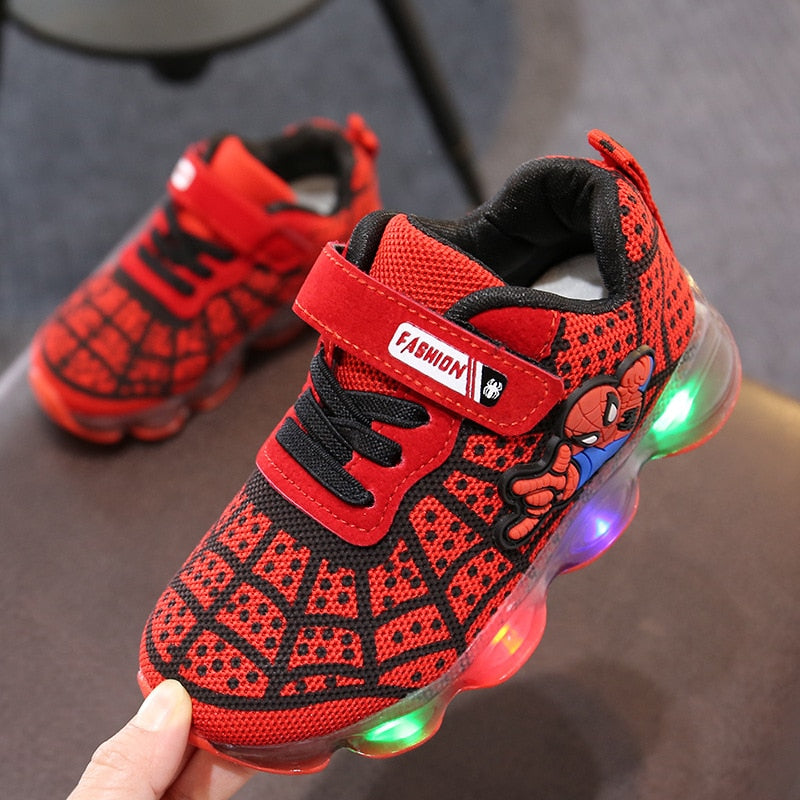 1-14 Years Old Luminous Sneakers Boy Girl Cartoon LED Light Up Shoes Glowing with Light Kids Shoes Children Led Sneakers Brand - nevaehshalo