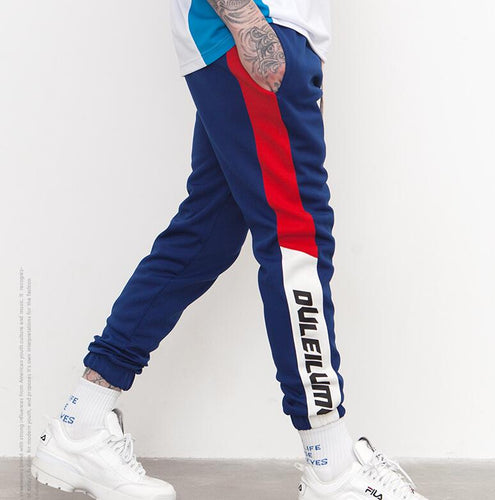 Sweatswear Pants Printing Side Stripe Pockets Men Vintage Sweatpants - nevaehshalo