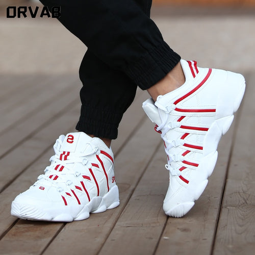 Fashion men's luxury sports shoes split leather city casual men's casual shoes breathable walking shoes high top basketball shoes men's combat boots lovers shoes actual sports shoes - nevaehs