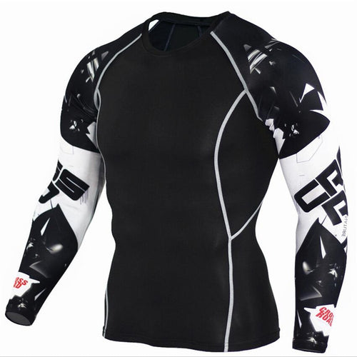 Mens Compression Shirts 3D Teen Wolf Jerseys Long Sleeve T Shirt Fitness Men Lycra MMA Crossfit T-Shirts Tights Brand Clothing - nevaehshalo