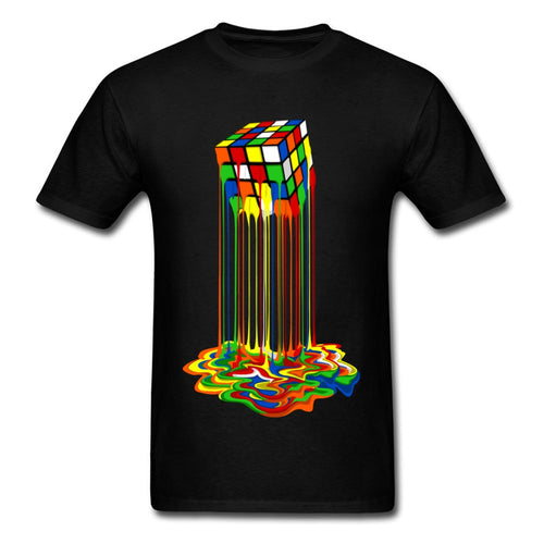 Good Quality Cube T-Shirts Rainbow Abstraction Cube Sheldon Cooper T Shirt Tee Shirt Women Men - nevaehshalo