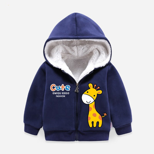 Kids boys and girls warm jacket hooded - nevaehshalo