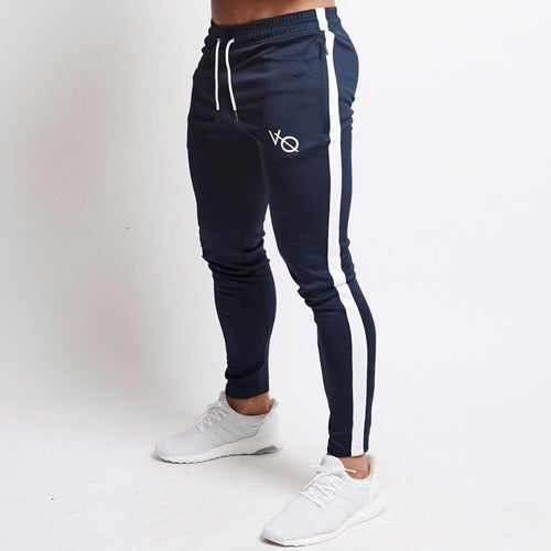 Mens Joggers Casual Pants Fitness Men Sportswear Tracksuit Bottoms Skinny Sweatpants Trousers Black Gyms Jogger Track Pants - nevaehshalo