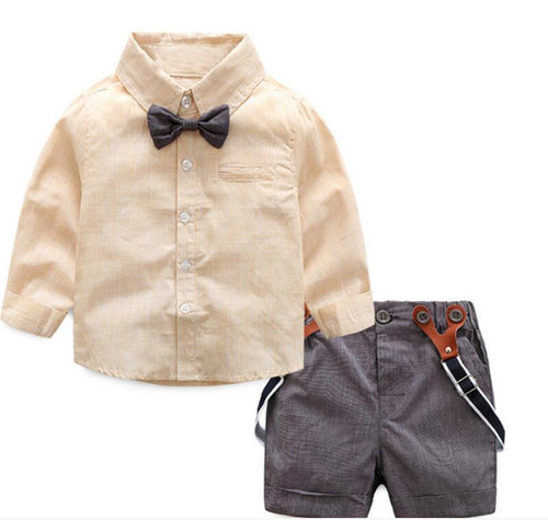 Boy Clothes Bow Tie Shirt +Pants - nevaehshalo