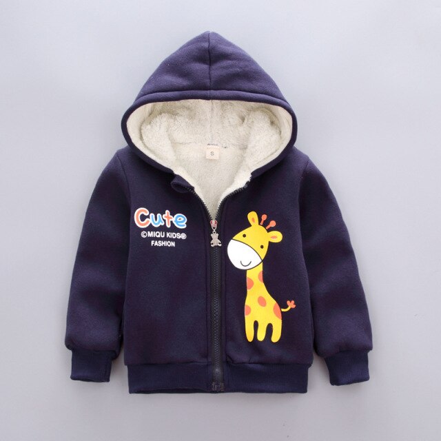 Kids boys and girls warm jacket hooded - nevaehshalo