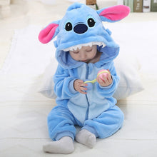 Load image into Gallery viewer, Cute Cartoon Flannel Baby Rompers Novelty Rabbit Cotton Baby Boys Girls Animal Rompers Stitch Baby&#39;s Sets kigurumi New born - nevaehshalo
