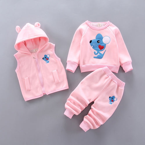 Fashion Baby Boys Clothes Autumn Winter Warm Baby Girl Clothes Kids Sport Suit Outfits Newborn Baby Clothes Infant Clothing Sets - nevaehshalo