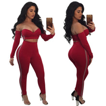 Load image into Gallery viewer, Sexy two piece set Short tube tops Pencil Pants Plus size women tracksuit womens two piece sets Fashion outfits - nevaehshalo
