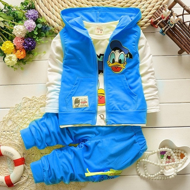 Cartoon Donald Duck  Sport Boys Clothing Sets Suits - nevaehshalo