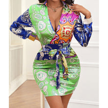 Load image into Gallery viewer, Spring And Summer New Women&#39;s Clothing European And American Bohemian Style Elegant Print Dress - nevaehshalo
