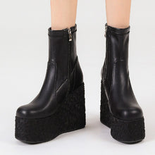 Load image into Gallery viewer, Newest Women Ankle Boots  Fashion Punk Style High Platforms Wedges Heels
