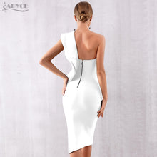 Load image into Gallery viewer, Summer Women Bandage Dress Sexy One Shoulder Ruffles - nevaehshalo
