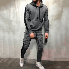 Load image into Gallery viewer, 2 Pieces Sets Men  Hooded Sweatshirt +Drawstring Pants
