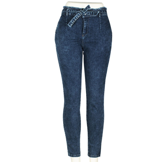 High Waist  Women  Pencil Pants Skinny Jeans - nevaehshalo