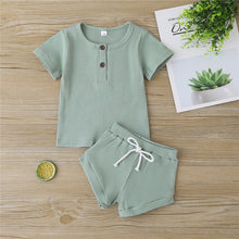 Load image into Gallery viewer, Boys and  Girls Summer Clothes Tops+Shorts  Outfits Sets - nevaehshalo
