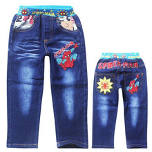 Load image into Gallery viewer, Boys Jeans Children Spiderman Denim Pants for Kids Clothing Casual Trousers - nevaehshalo
